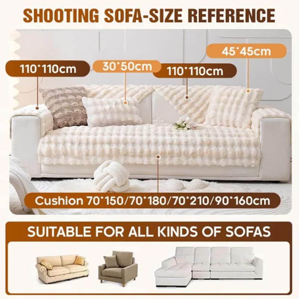 Super Soft Plush Non-Slip Sofa Cushion Covers