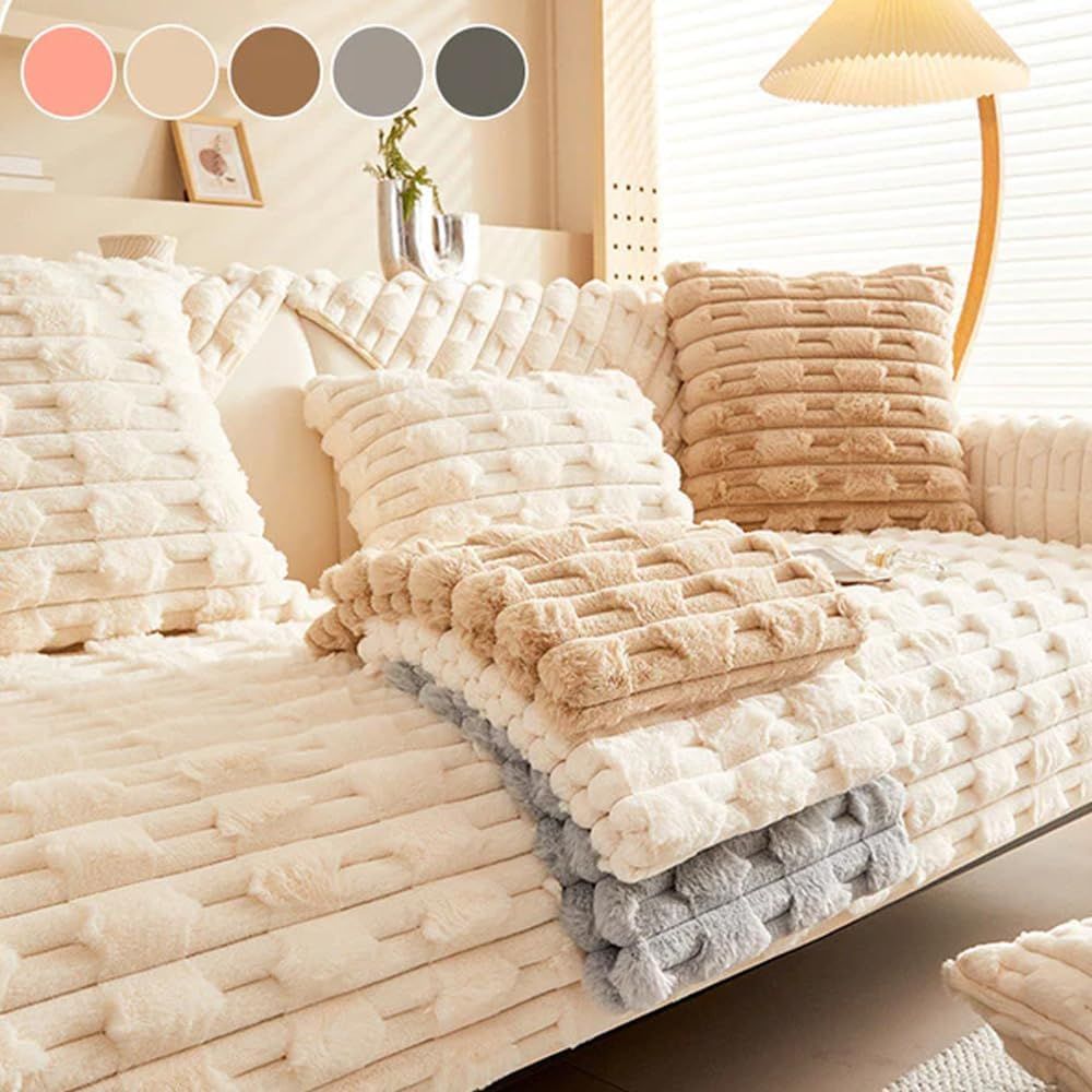 Super Soft Plush Non-Slip Sofa Cushion Covers