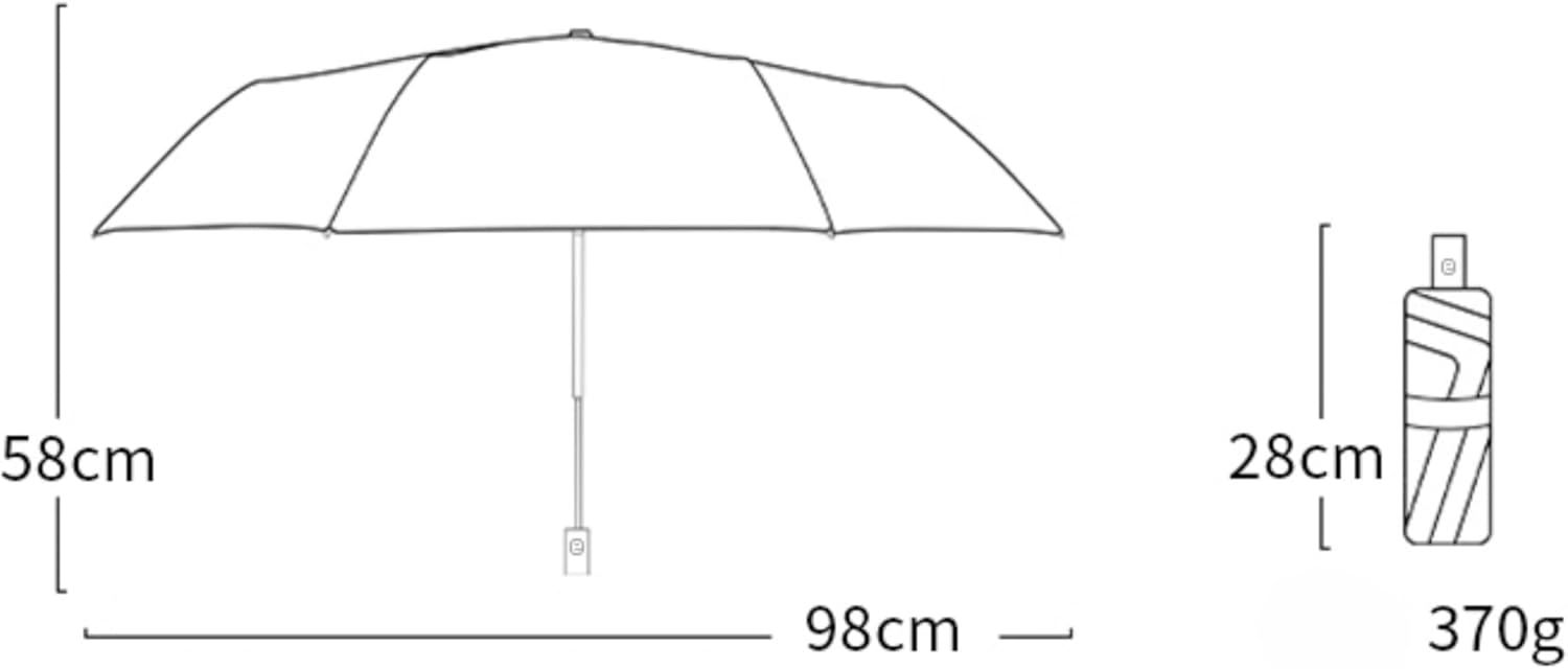 Ombré Auto Open Rain & Sun UPF 50+ UV Protection Umbrella