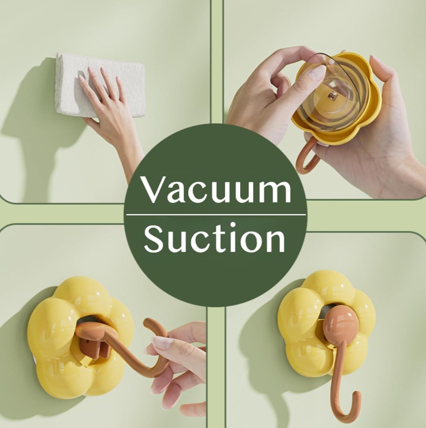 3 Pack No-Trace Vacuum Suction Cup Hooks