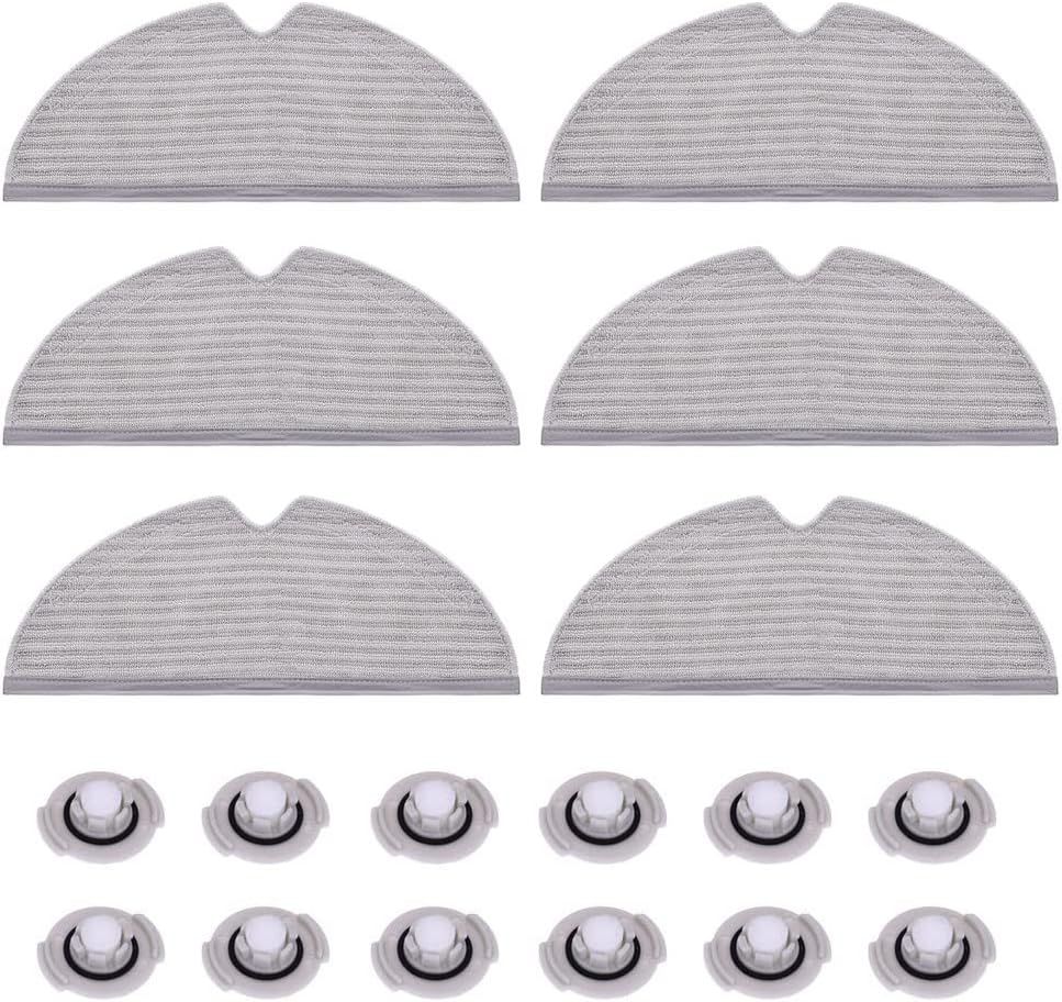 Mop Cloths Pads Water Tank ilter Compatible with Q7, Q7 Max, S6, S6 Pure/MaxV, S5 Max, S5, S4, E5, E4, E35 and E2 Robot Vacuums, 18-Pack.