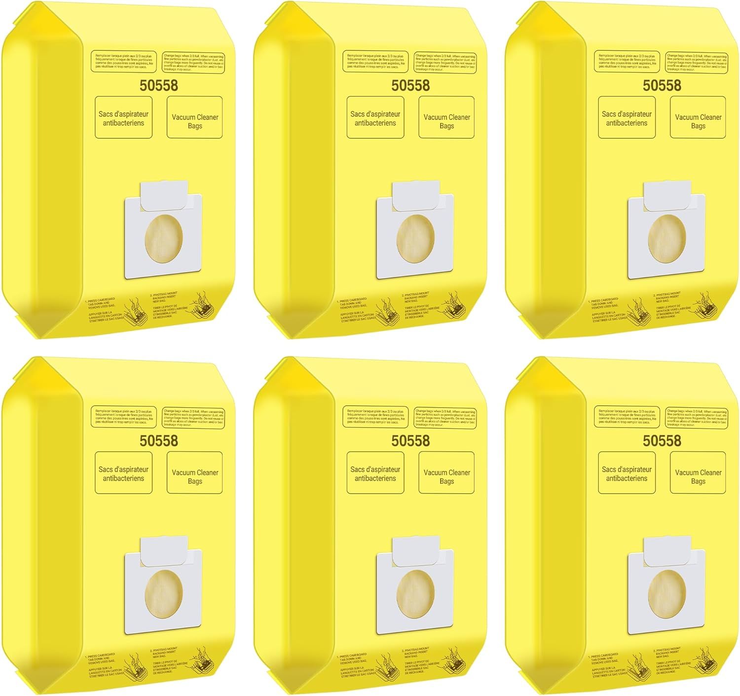 6 Pack Vacuum Cleaner Bags it or Kenmore Canister Type C/Q 5055 50555 50557 50558 and Pana·sonic Type C-5 C-18, 200 Series, 400 Series, 600 Series, 700 Series, 800 Series Vacuum By