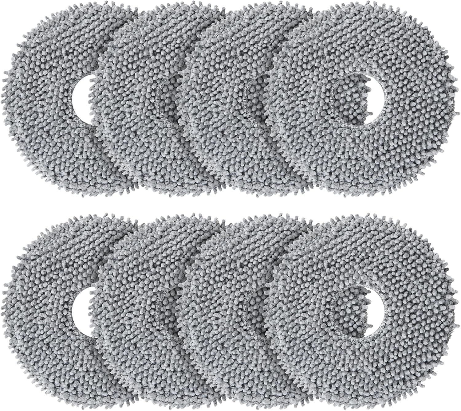 8 Pack Mop Pads or QV 35A/Saros 10R/Q Revo/Qrevo S/Qrevo Pro/Qrevo Plus/Qrevo Master/Qrevo Slim/Qrevo Curv/Qrevo Edge Robot Vacuum Cleaner, Spin Cleaning Pads Replacement Accessories Set