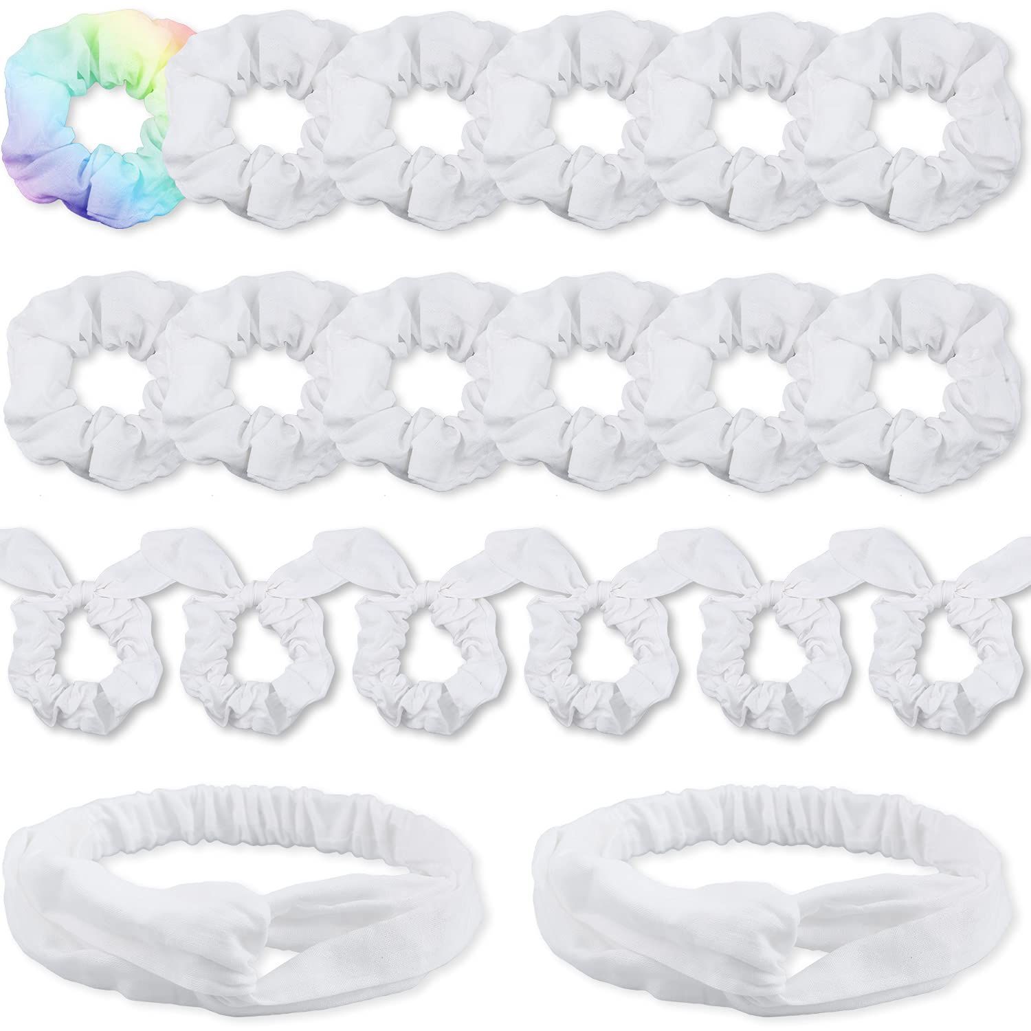 White Scrunchies or Tie Dye White Scrunchies or Tie Dye