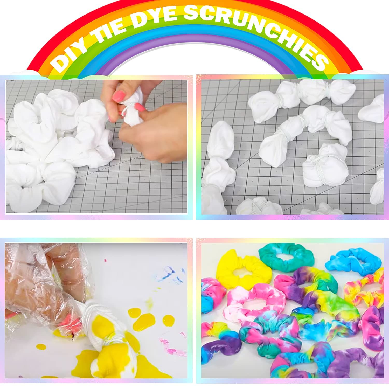 White Scrunchies or Tie Dye