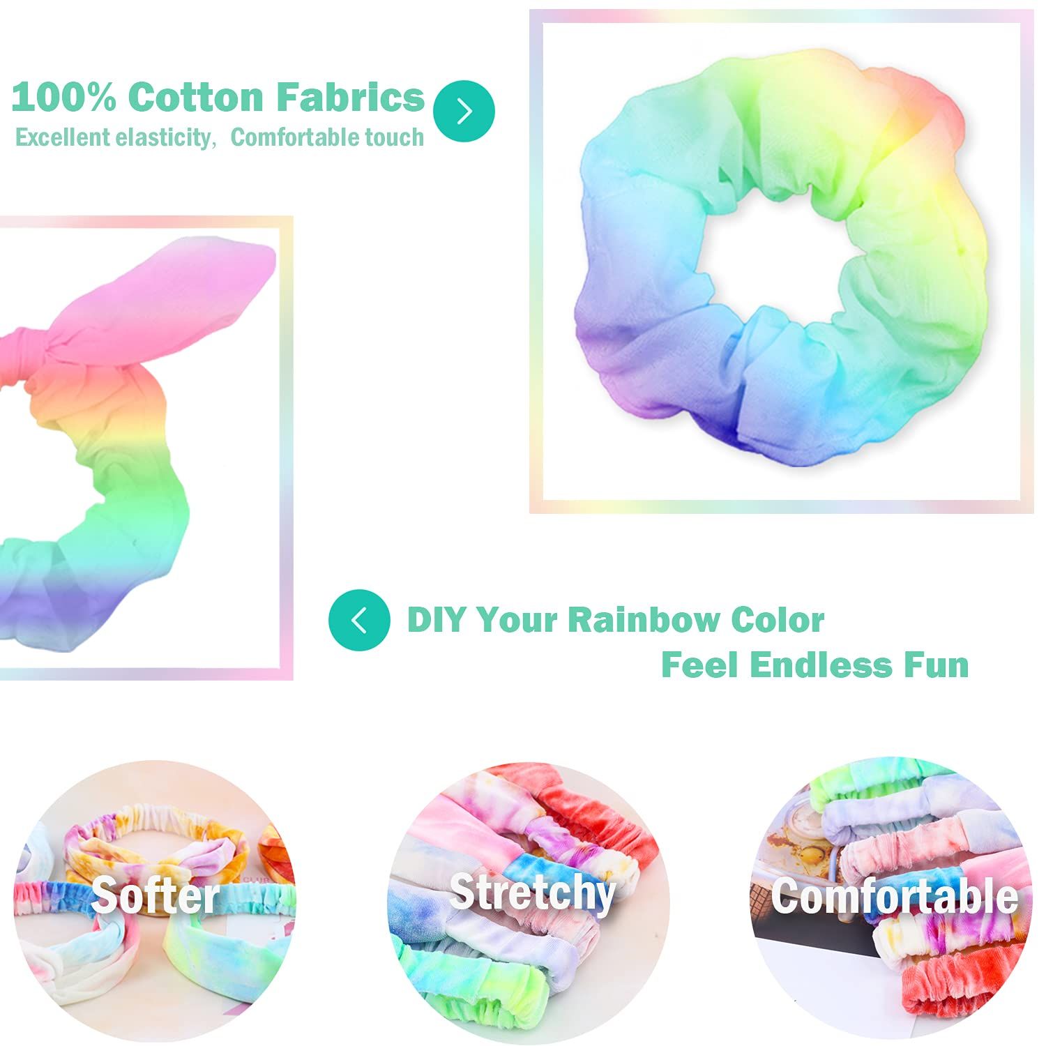 White Scrunchies or Tie Dye