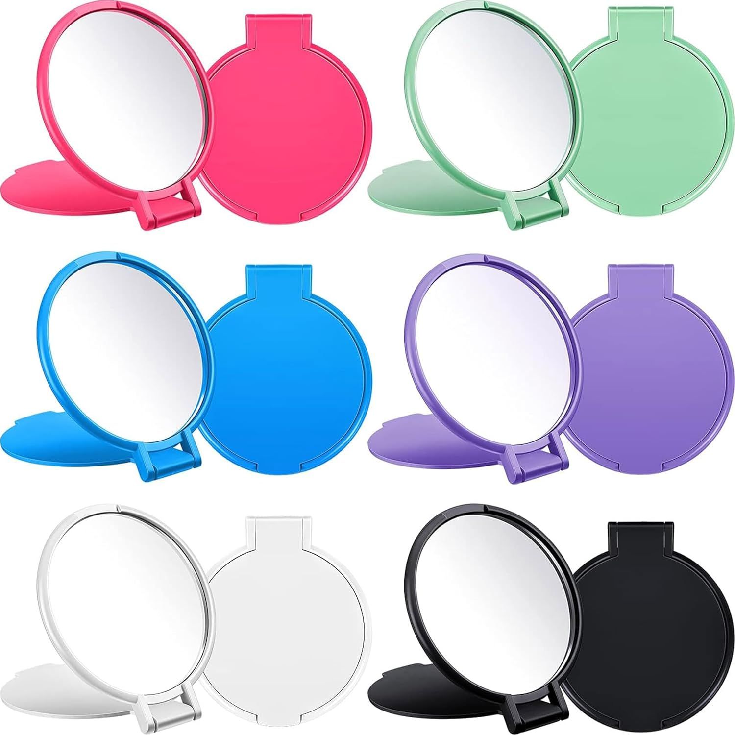 12 Pieces Compact Mirrors Bulk Gits Mini Vintage Pocket Mirrors or Purse Small Portable olding Round Makeup Stus or Travel Daily Use Party avors Women (Classic Colors)