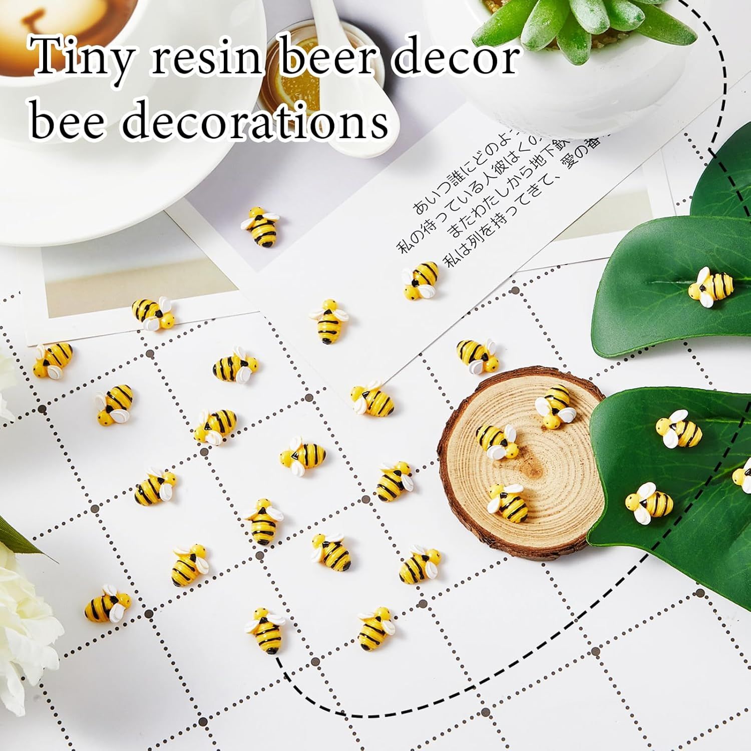 60 Pcs Tiny Resin Bees or Crats