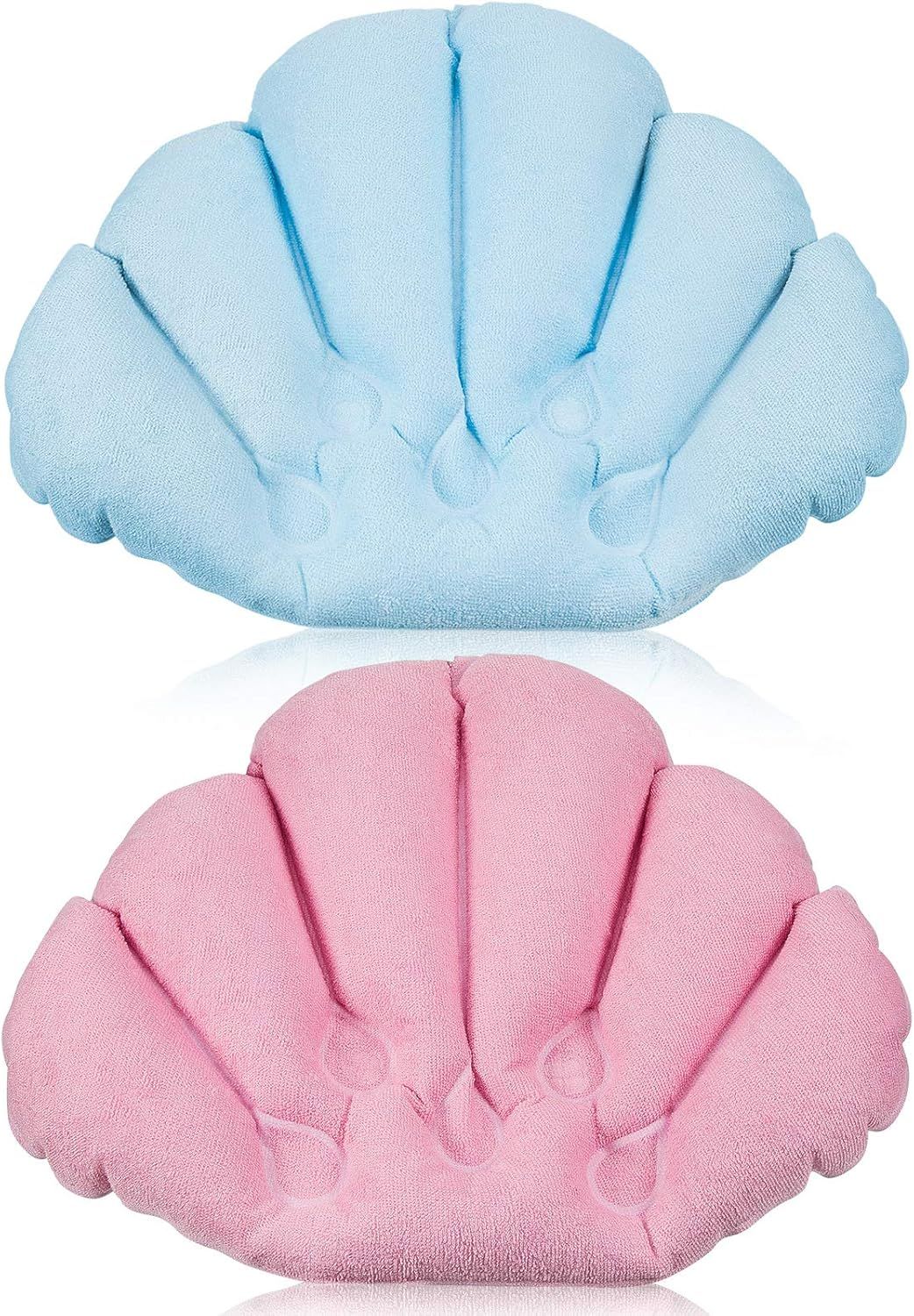 2 Pieces Inlatable Bath Pillow with Suction Cups 2 Pieces Inlatable Bath Pillow with Suction Cups