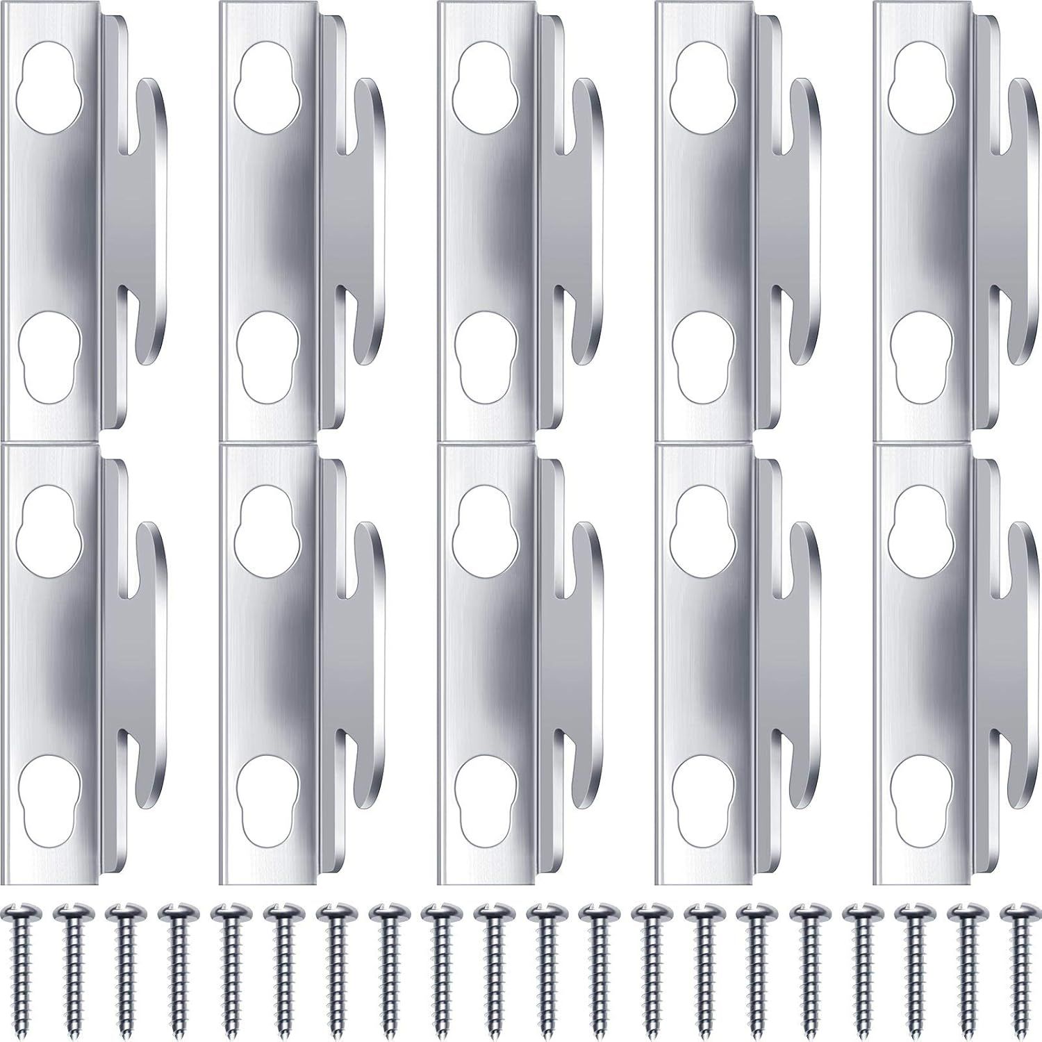 Curtain Rod Brackets & Hooks Accessories - Adjustable Sets with Screws & Support Hangers or Home & Kitchen (10 Sets) Curtain Rod Brackets & Hooks Accessories - Adjustable Sets with Screws & Support Hangers or Home & Kitchen (10 Sets)