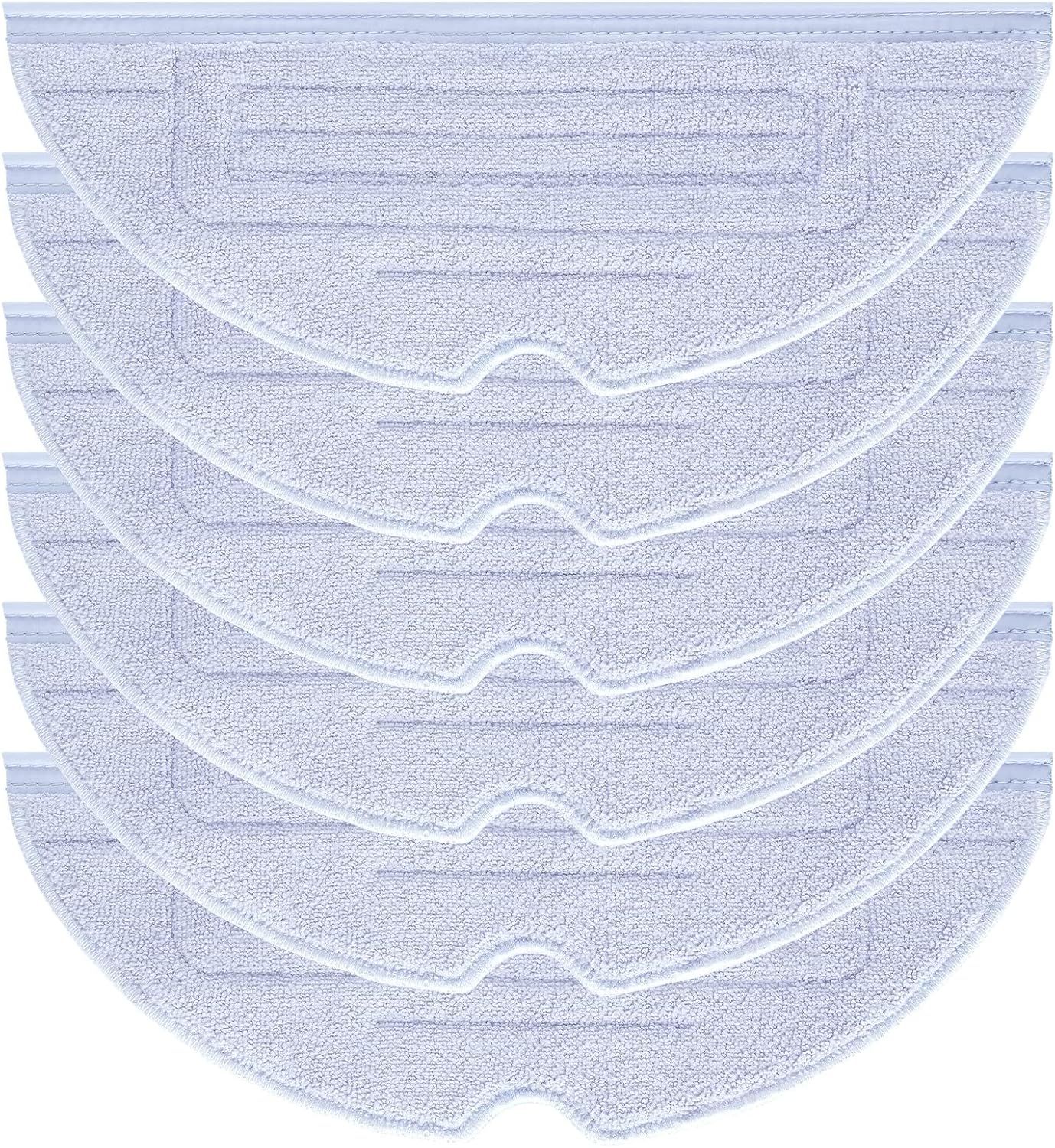 6 Pcs Mop Cloth Pad or S7 / S7+ / S7 MaxV / S7 MaxV Plus / S7 MaxV Ultra / S7 Pro Ultra / S8 / S8+ Robot Vacuum Microiber VibraRise Mopping Pad Replacement Accessory (Blue Gray).