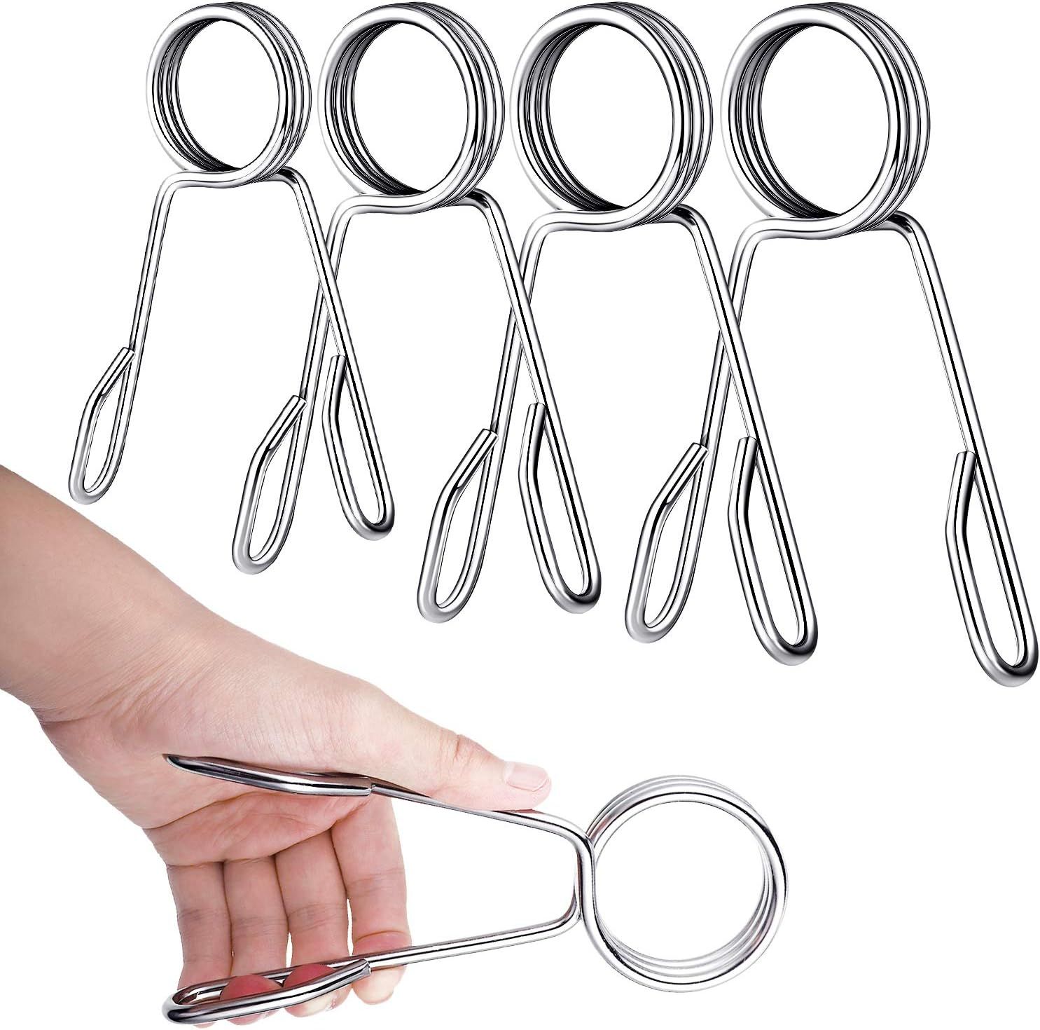 4 Pieces 2 Inch Dumbbell Spring Collars Barbell Clamps Locking Collars Clips or Weightliting Exercise itness Training Supplies (Silver) 4 Pieces 2 Inch Dumbbell Spring Collars Barbell Clamps Locking Collars Clips or Weightliting Exercise itness Training Supplies (Silver)