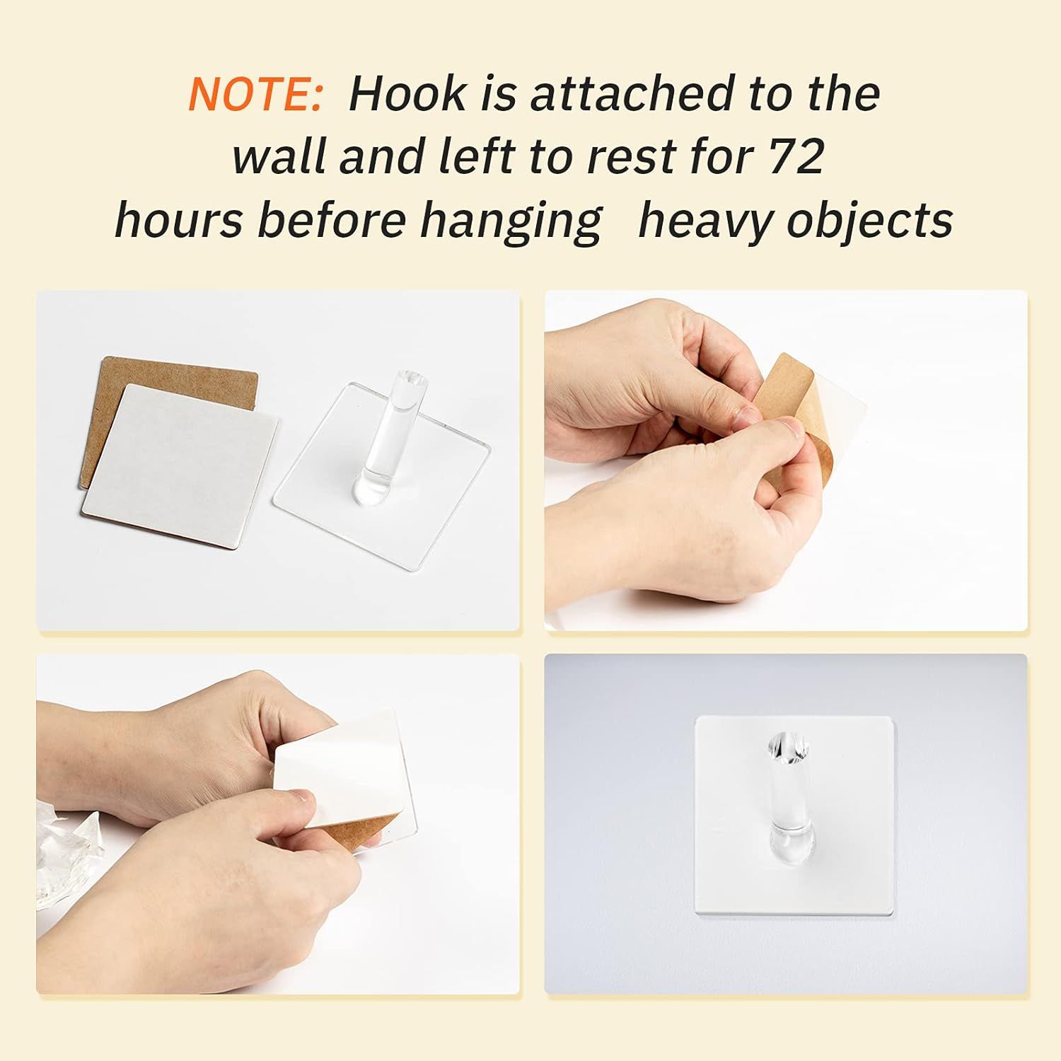 12 Pieces Acrylic Wall Mounted Coat Hooks Hat Rack Robe Single Organizer Adhesive Clear Wall Hook Decorative or Clothes