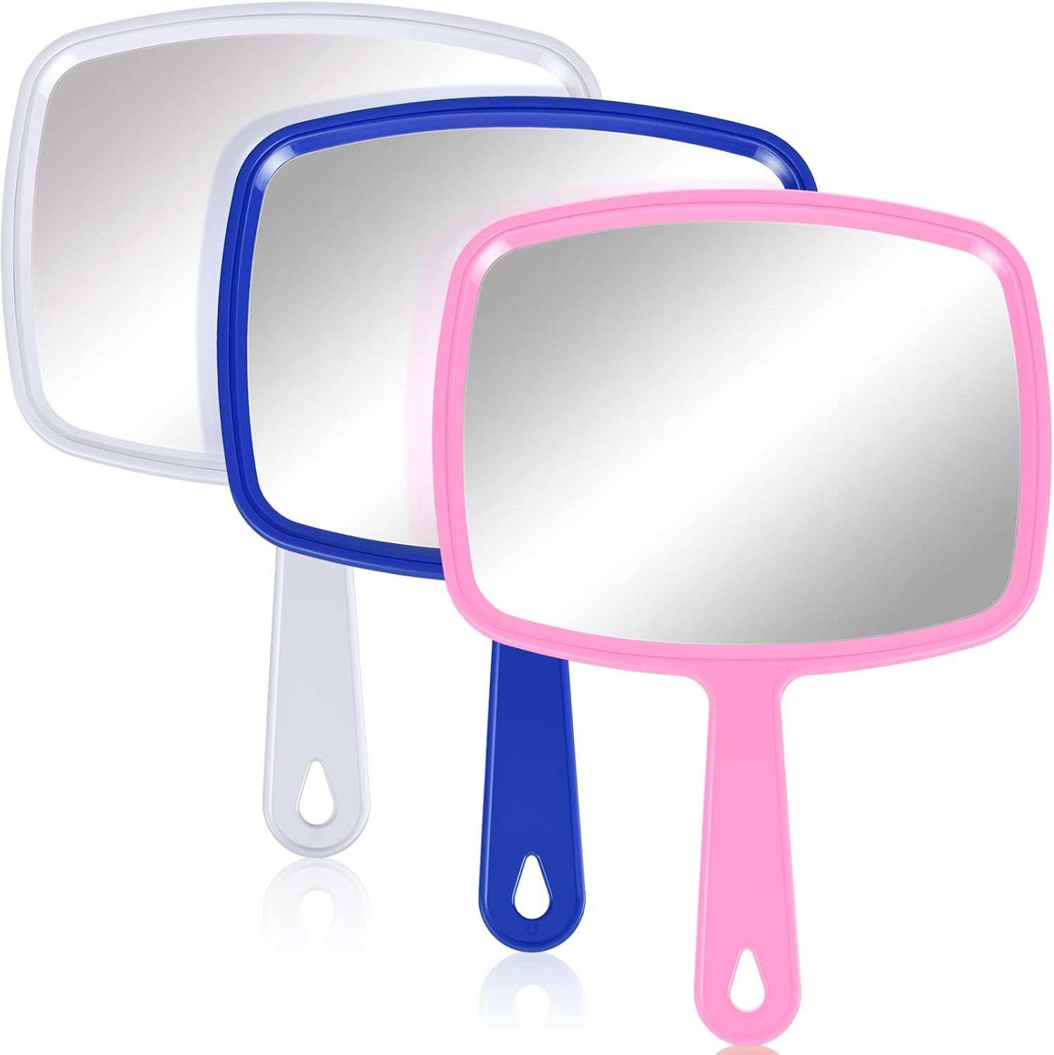 3 Pcs Hand Handheld Mirrors with Handle Bulk 3 Pcs Hand Handheld Mirrors with Handle Bulk