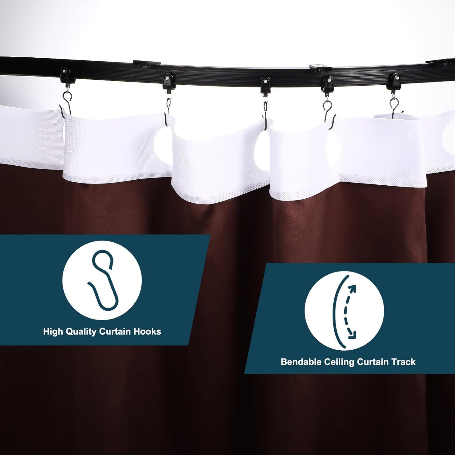 6.5 eet/ 2 Meters lexible Bendable Ceiling Curtain Track