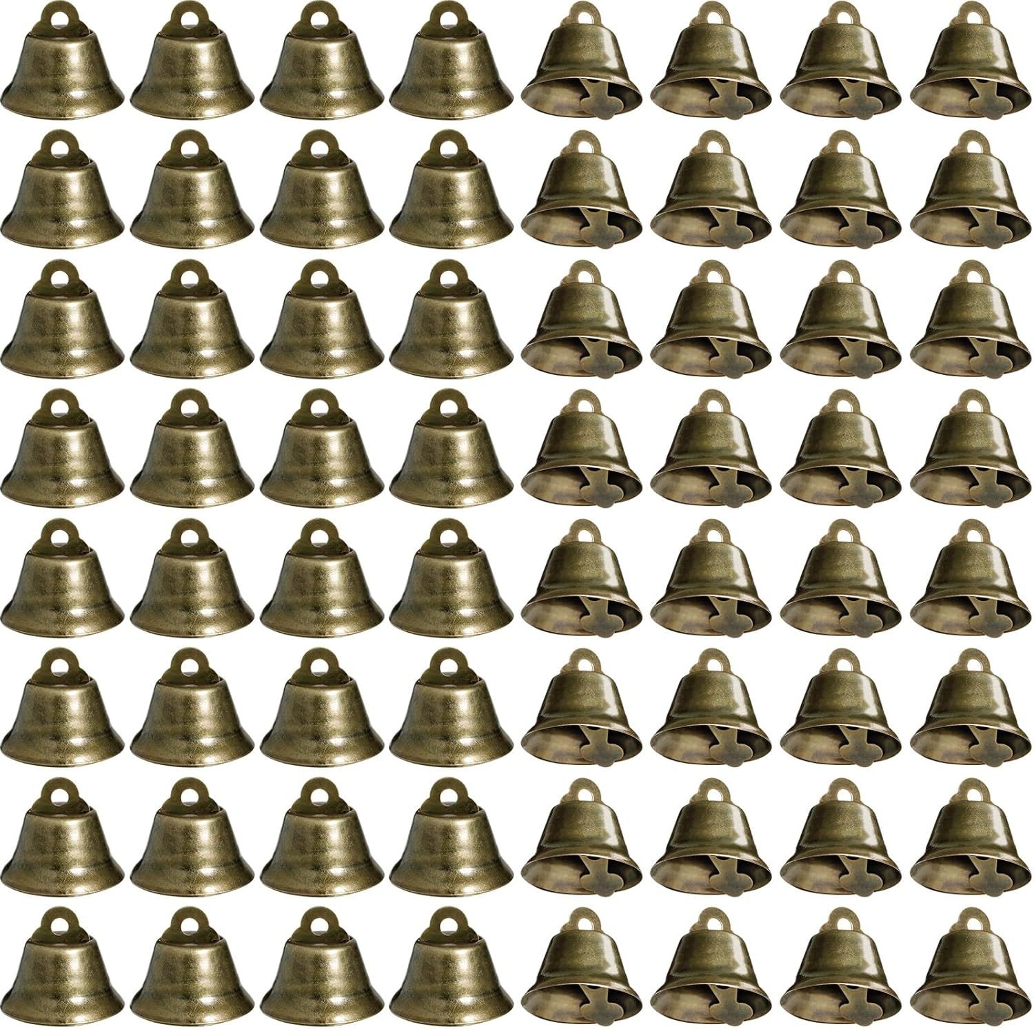 100 Pieces Vintage Bells Crat Bells Small Hanging Bells Ornaments or Wind Chimes Housebreaking Making Dog Potty Training Doorbell Wedding Decor (Bronze) 100 Pieces Vintage Bells Crat Bells Small Hanging Bells Ornaments or Wind Chimes Housebreaking Making Dog Potty Training Doorbell Wedding Decor (Bronze)