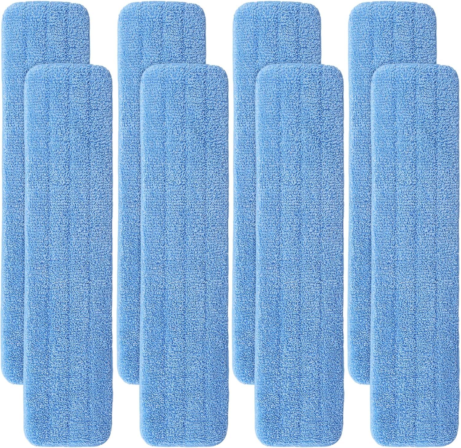 Replacement Microiber Pad or Rubbermaid Commercial 24 Inch Mop Head - 8 Pack Wet & Dry Commercial Cleaning Reills Reusable Mop Reills it or Any Microiber lat Mop System 24"
