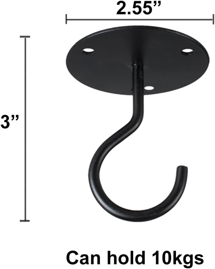 4Pack Ceiling Hooks for Hanging Plants - Heavy Duty Plant Hooks for Hanging Baskets