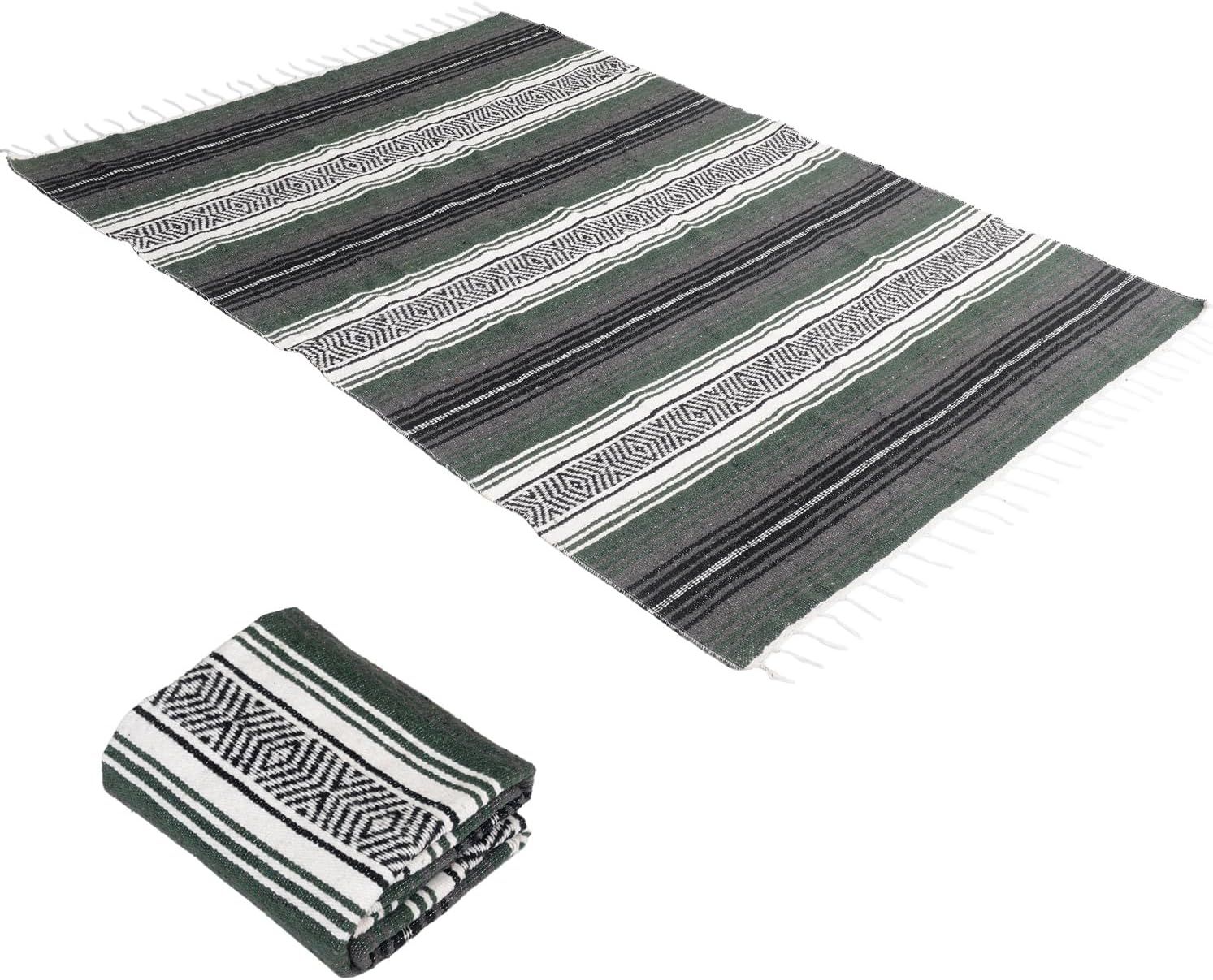 Handwoven Mexican Blanket - Lightweight Yoga Handwoven Mexican Blanket - Lightweight Yoga