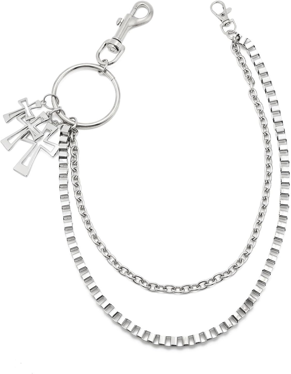 Wallet Chain,Punk Trousers Pants Chains for Men Women,Pocket Chain Heavy Chain Belt Goth Accessories