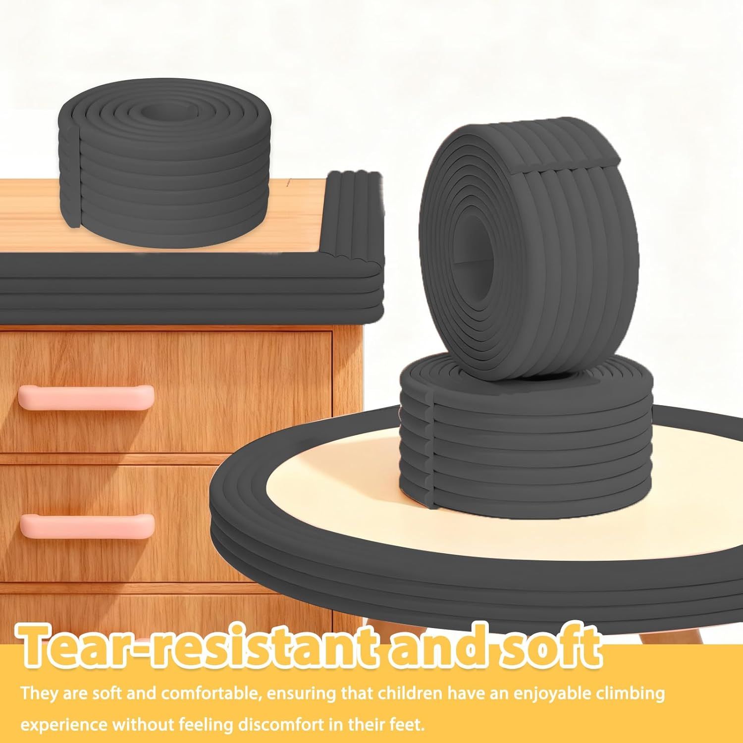 Soft Bunk Bed Ladder Pads with Cutter – Foam Step Padding & Ladder Cover for Kids’ Loft Beds