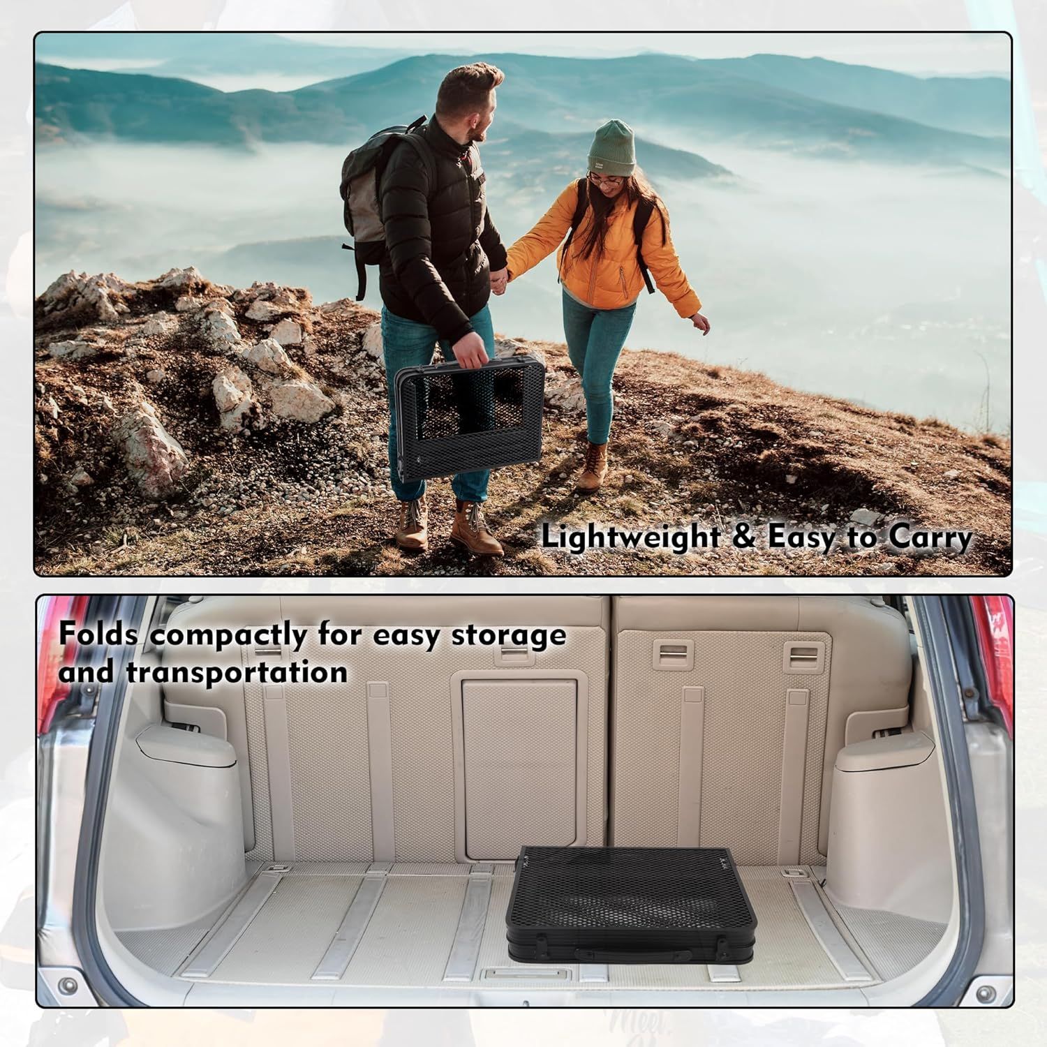 Camping Table with Mesh Desktop