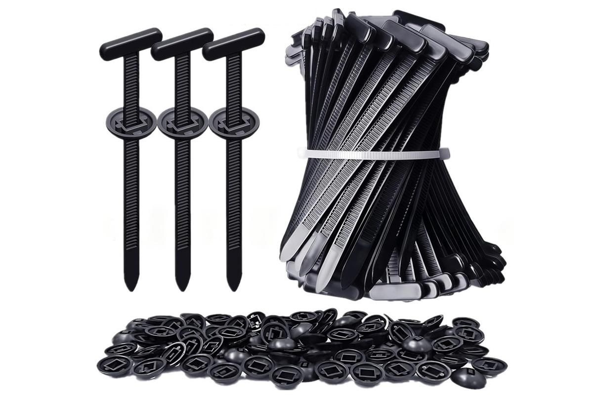 200Pcs Nylon Universal Cable Tie Buckle Zip Tie for Car Repair Wire Bundling