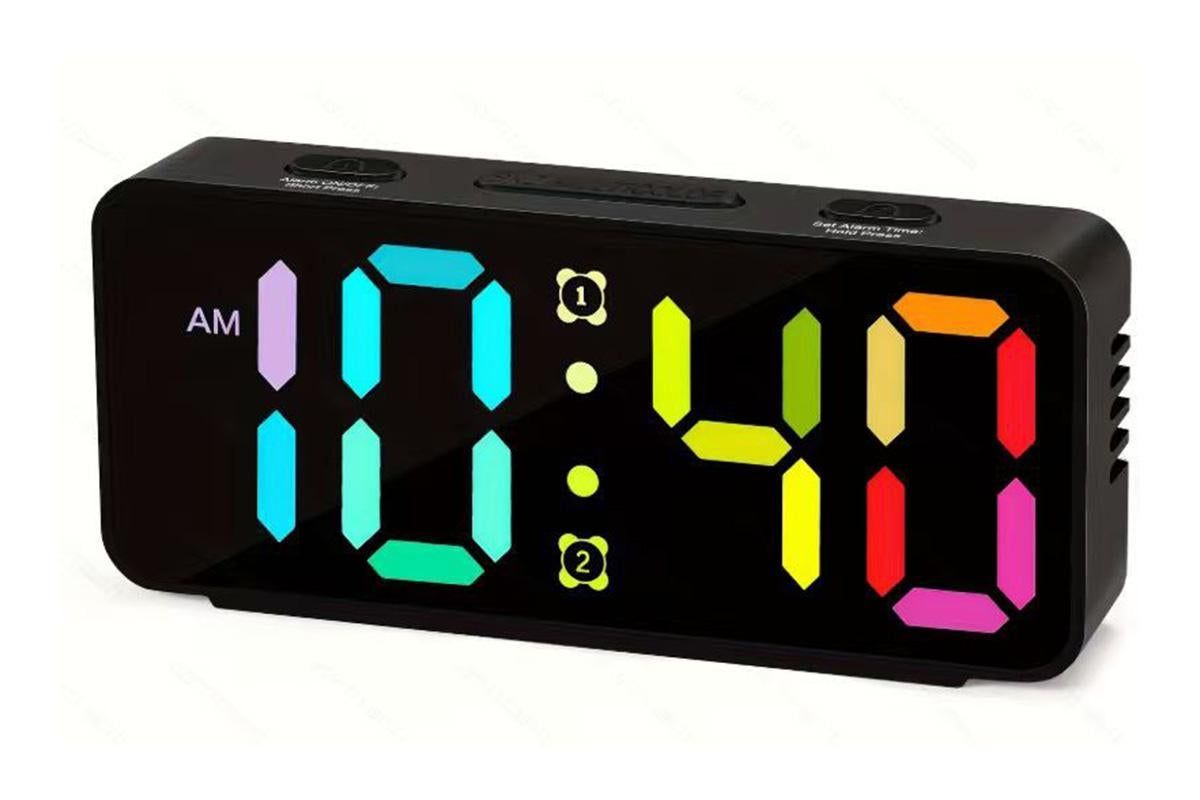 Small Digital Alarm Clock with 5 Dimmers and 5 Alarm Volumes for Bedrooms - Black Small Digital Alarm Clock with 5 Dimmers and 5 Alarm Volumes for Bedrooms - Black
