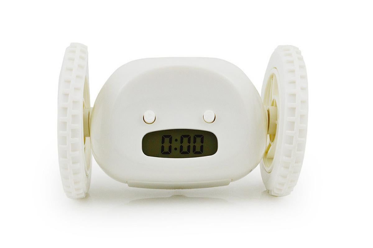 Rolling Loud Alarm Clock Runaway Bedside Mobile Clock for Deep Sleepers Home Decoration - Black