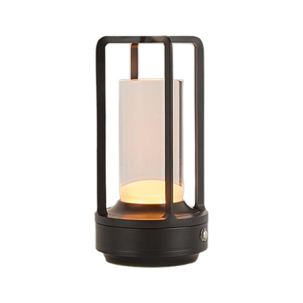 Table Lamp Rechargeable with Touch Dimmer for Bedroom - Black Table Lamp Rechargeable with Touch Dimmer for Bedroom - Black