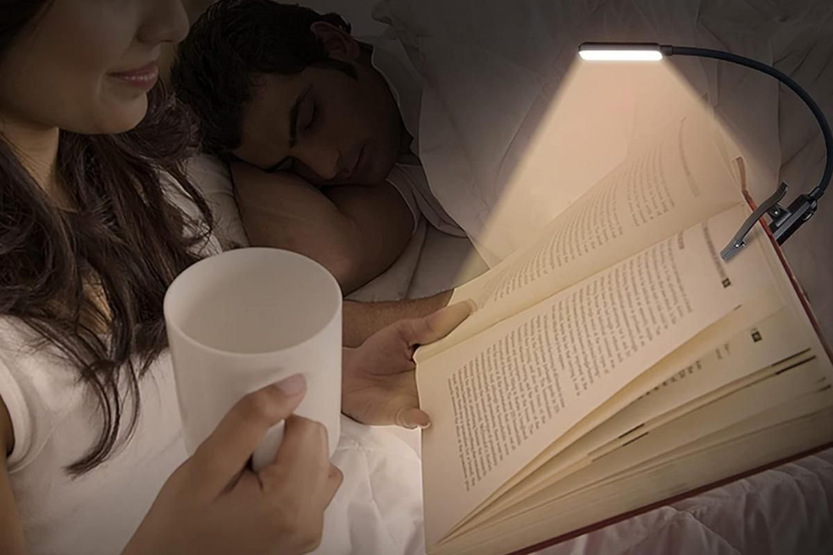Rechargeable LED Book Light with 3 Adjustable Color Temperatures