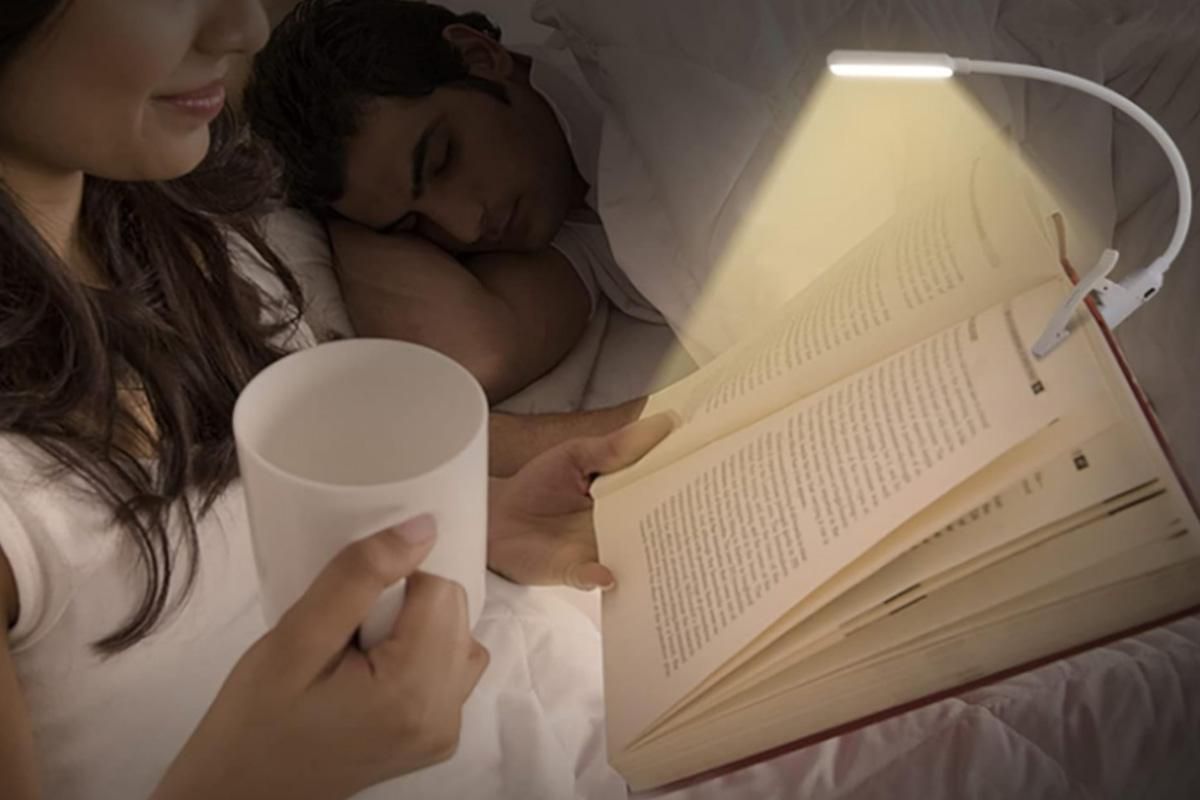 Rechargeable LED Book Light with 3 Adjustable Color Temperatures
