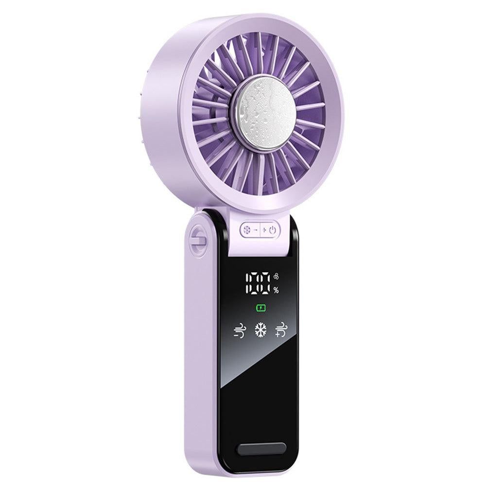 Handheld Foldable High-Speed Fan - Portable for Travel Outdoor Home and Office Lavender Purple