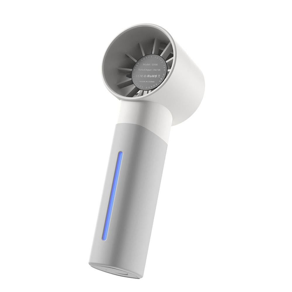 Portable High-Speed USB Mist Fan - Rechargeable Cooling Fan for Travel Office & Home Gray