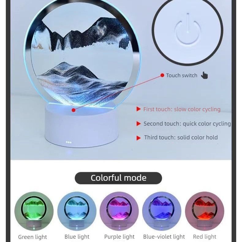 Creative 3D Sand Art Night Light