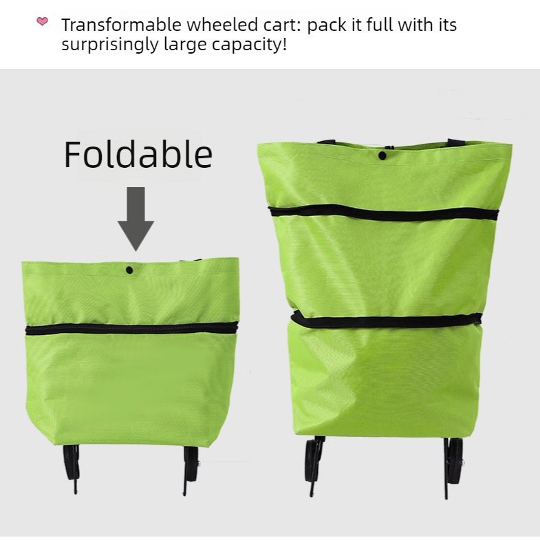 Foldable Shopping Trolley with Wheels