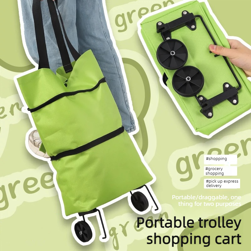 Foldable Shopping Trolley with Wheels