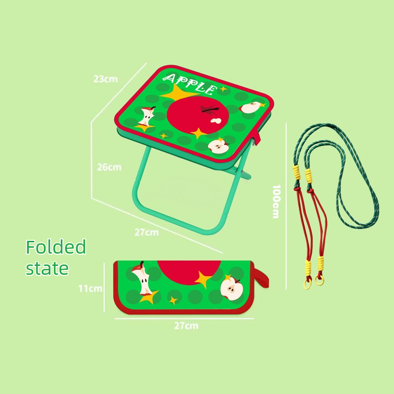 Portable folding camping chair, versatile folding chair for outdoor fishing, waiting in line, and picnics - Green Apple Pa