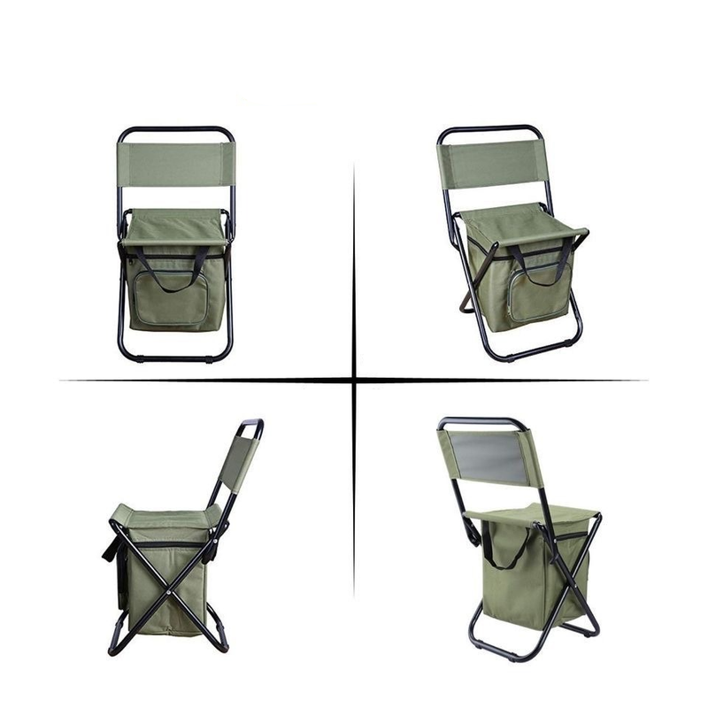 3-in-1 Outdoor Folding Chair with 10L Insulated Cooler