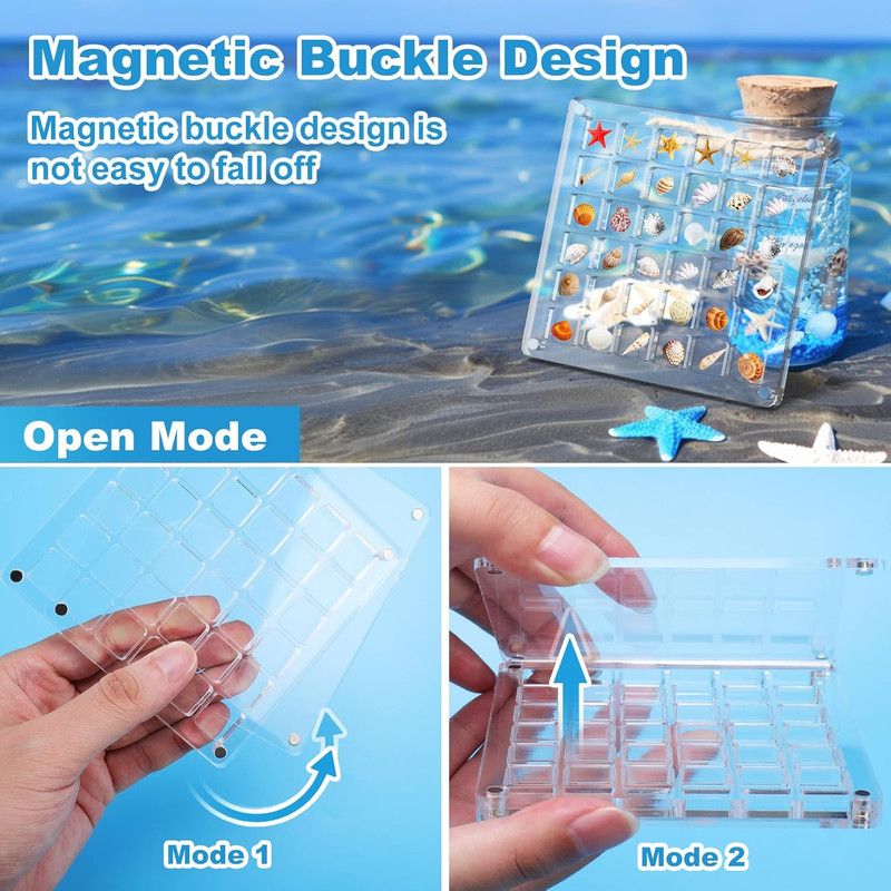 Acrylic Magnetic Seashell Display Box