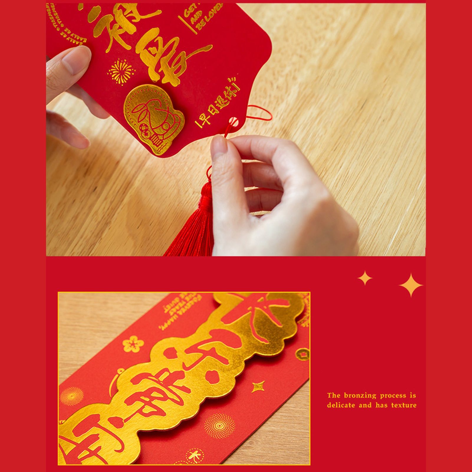 Stereo Door Tag Hanging Card Spring Festival Hanging Door Tag Decor