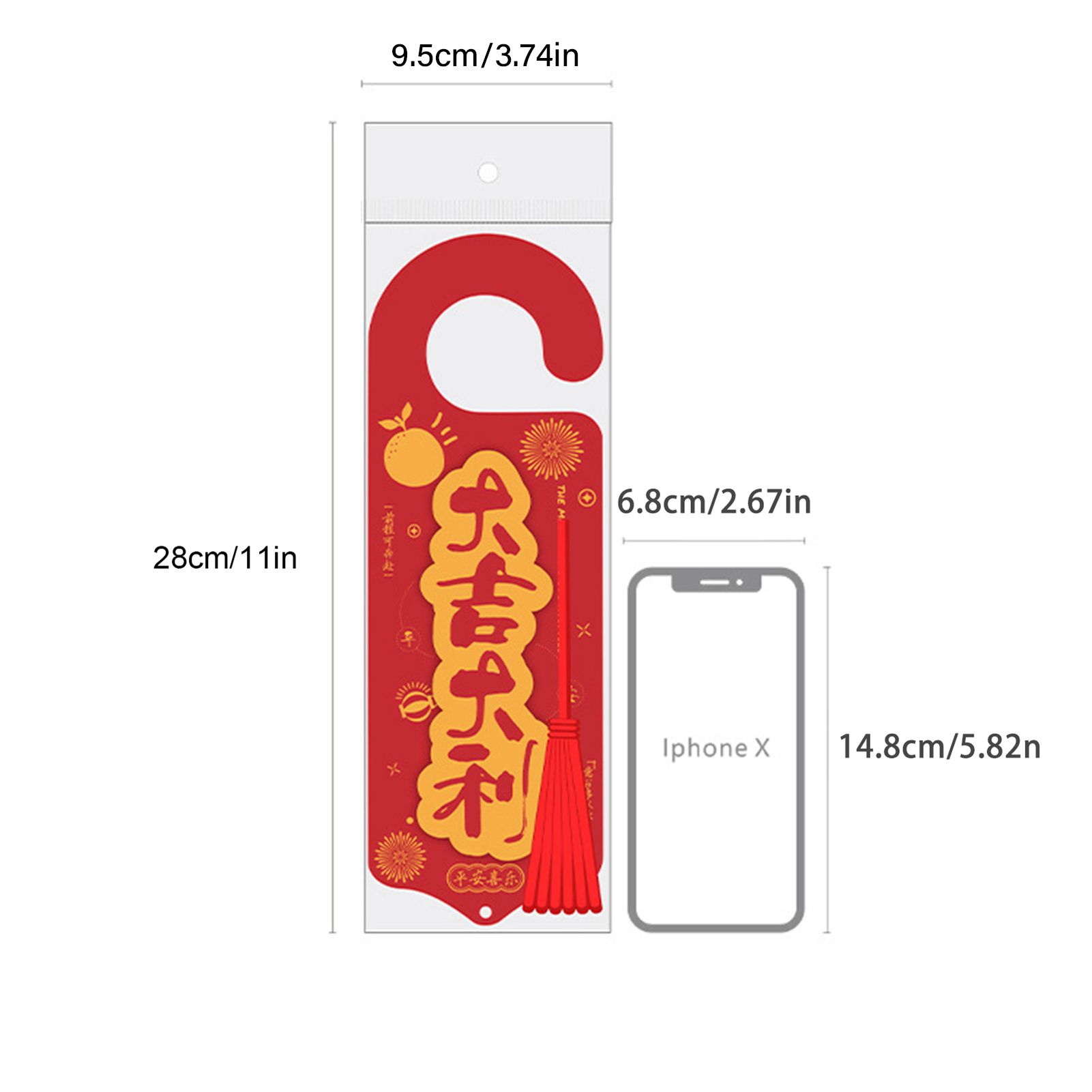 Stereo Door Tag Hanging Card Spring Festival Hanging Door Tag Decor
