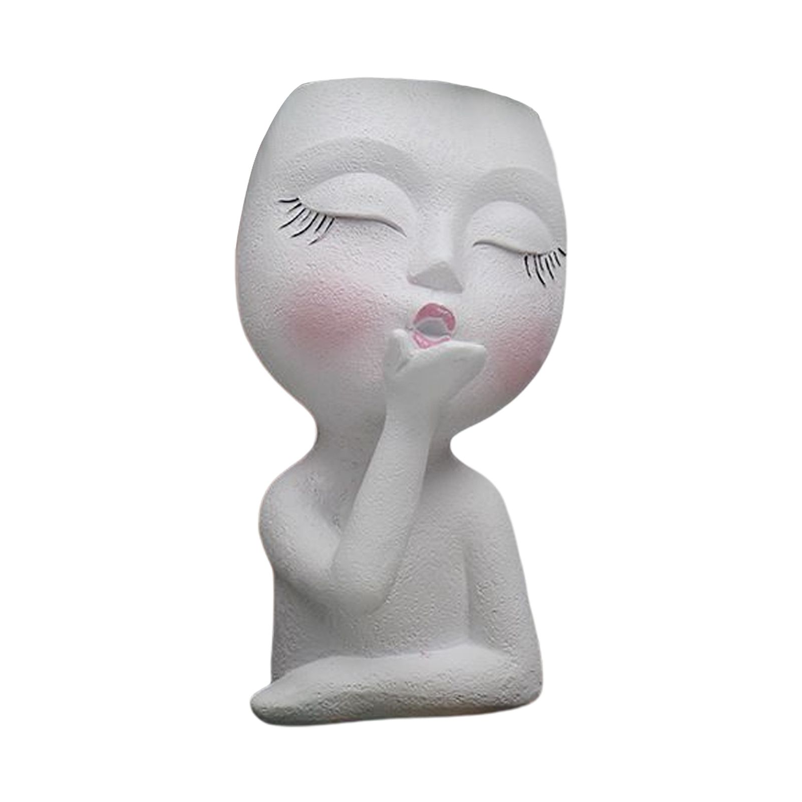Sculpture Flower Pot Resin Portrait Flying Kiss Flower Pot Planter Pot Closed Eye Flower Pot Sculpture Flower Pot Resin Portrait Flying Kiss Flower Pot Planter Pot Closed Eye Flower Pot