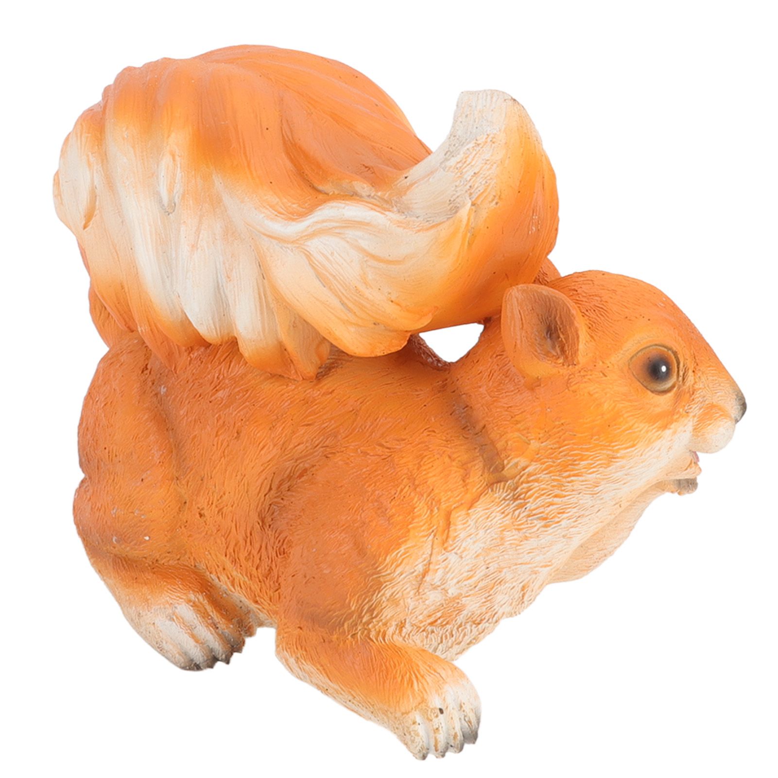 Resin Squirrel Figurine Statue Garden Landscape Decoration Animals Ornaments for Scenic Spots Courtyards Climbing Trees Red Brown Squirrel