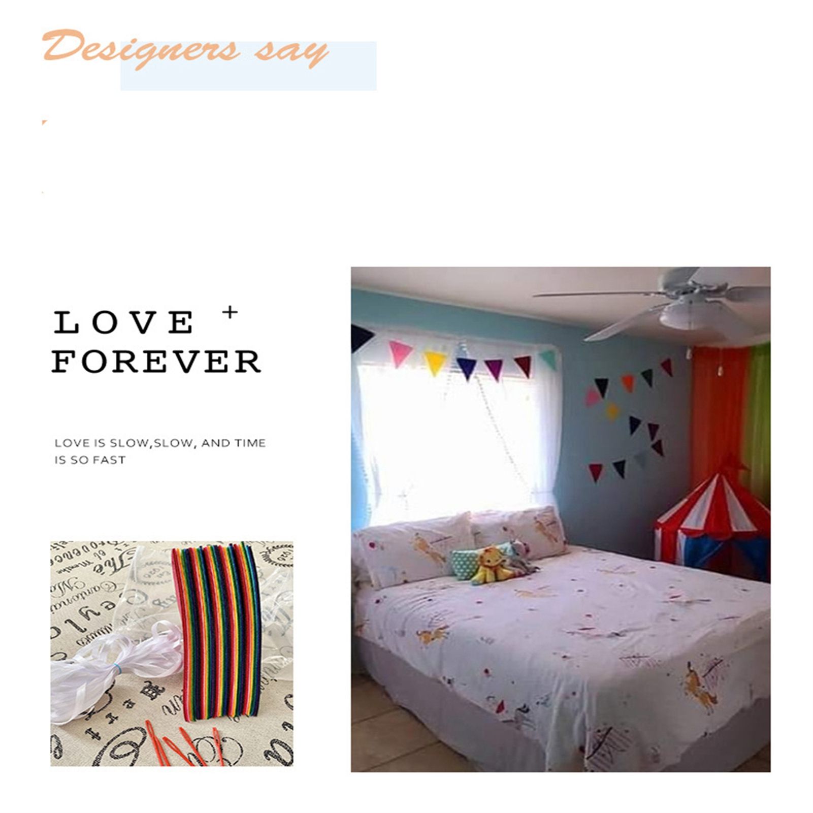 5pcs Party Banner Triquetrous Shape Felt Fabric 18x15x6cm Decorative Flag Pennants for Party Decoration Colored Flag