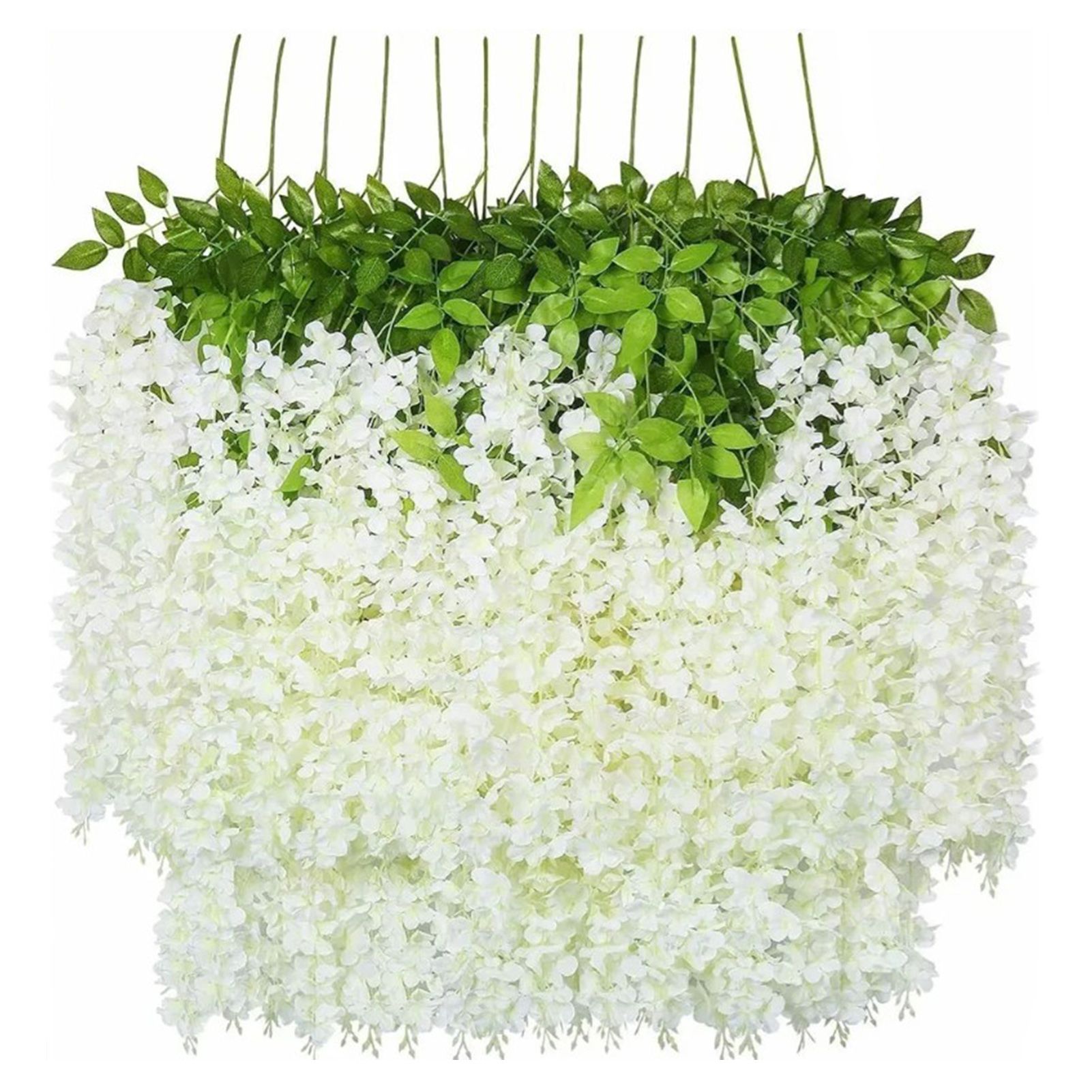 12 Pcs Artificial Wisteria Pure White Exquisite Simulated Wisteria Decoration for Weddings Outdoor Ceremonies 12 Pcs Artificial Wisteria Pure White Exquisite Simulated Wisteria Decoration for Weddings Outdoor Ceremonies