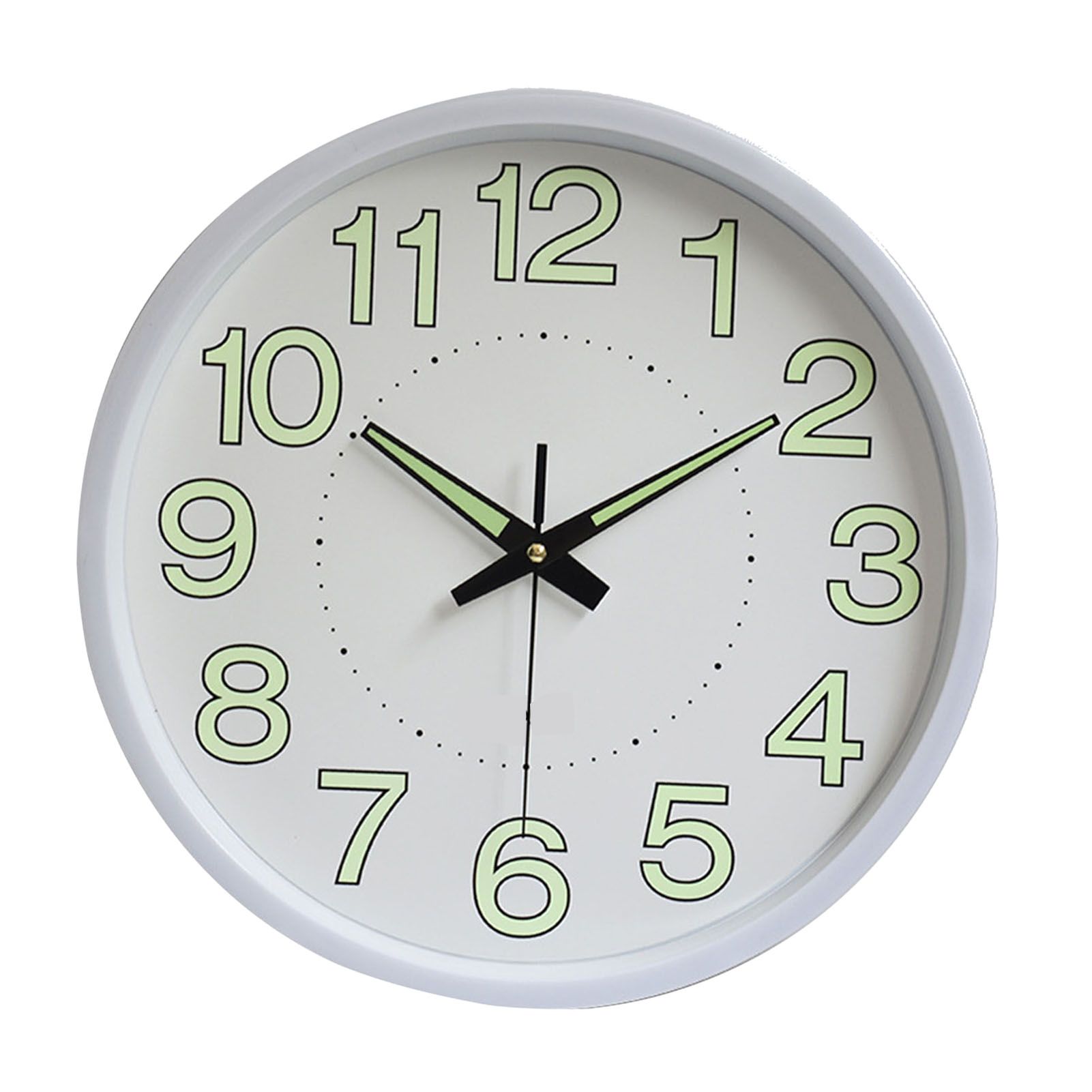 12 Inch Luminous Wall Clock Minimalist Round Quartz Clock for Bedroom Living Room Decoration White 12 Inch Luminous Wall Clock Minimalist Round Quartz Clock for Bedroom Living Room Decoration White