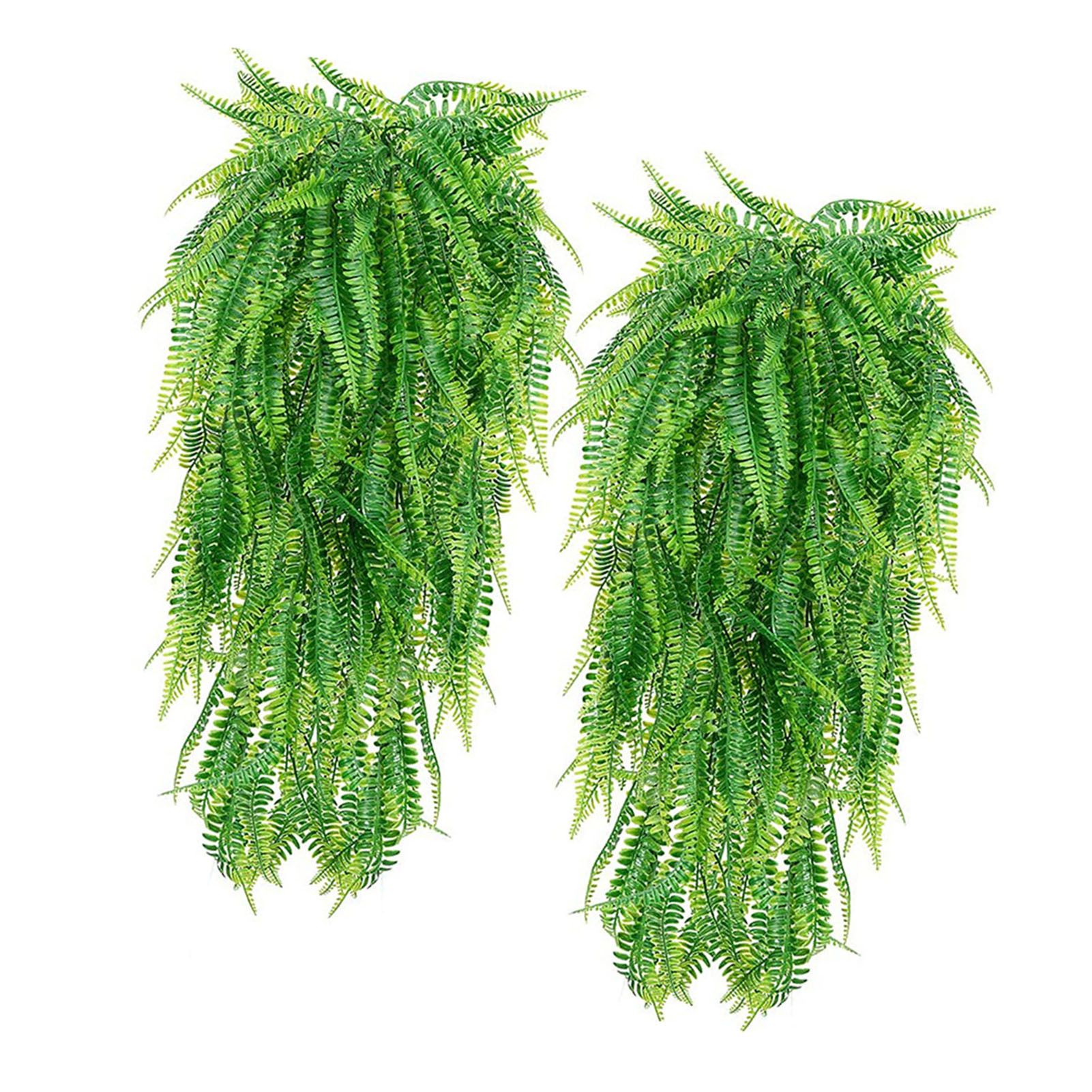 2Pcs Green Leaves Decor Natural Shape Color Lifelike Artificial Green Leaves for Home Courtyard