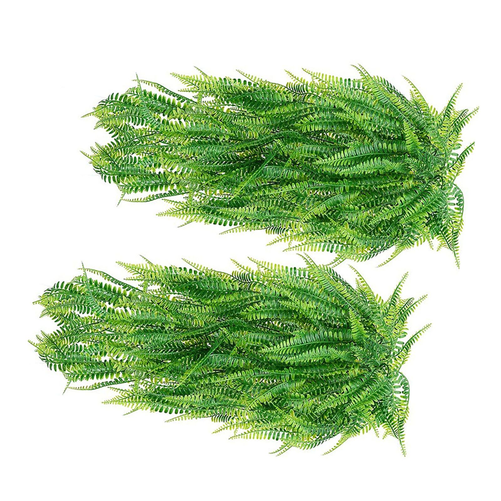 2Pcs Green Leaves Decor Natural Shape Color Lifelike Artificial Green Leaves for Home Courtyard