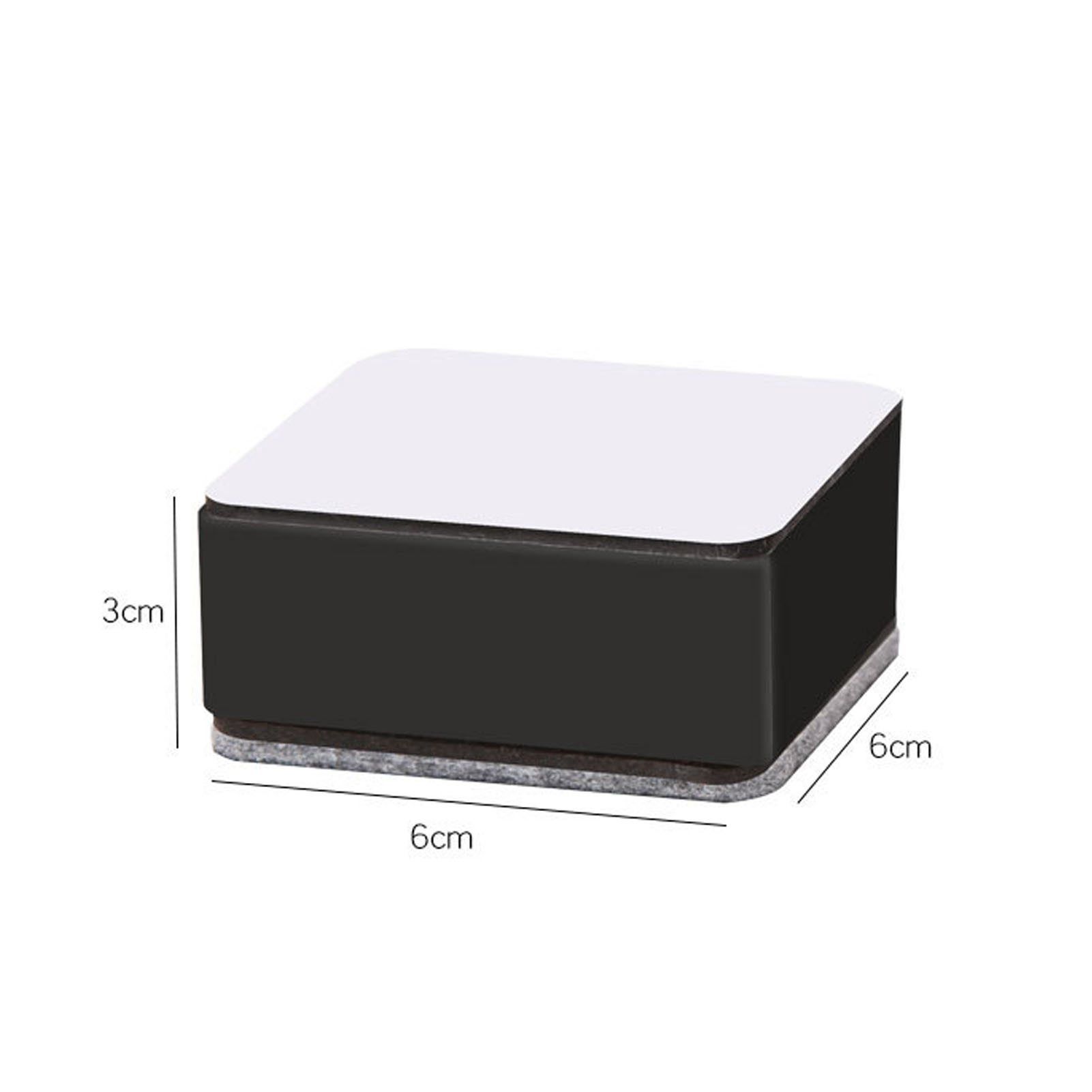 Carbon Steel Furniture Risers Self Adhesive Furniture Lift Anti Slip Low Noise Bed Lifter with Felt Pad for Sofa Couch Black